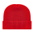 Custom Ribbed Knit Cap with Cuff - True Red