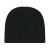 Custom Ribbed Knit Beanie - Black