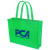 Custom 16"Wx12"H Eco-friendly 80gsm Non-woven Tote - Lime Green