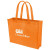 Custom 16"Wx12"H Eco-friendly 80gsm Non-woven Tote - Orange