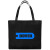 Custom 20"Wx13"H Eco-Friendly 80GSM Non-Woven Tote - Black