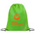 Custom Eco-Friendly 80GSM Non-Woven Drawstring Backpack - Lime Green