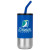 Cardiff 18oz. Double Wall Stainless Steel Mug w/Straw - Blue