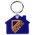 Custom House Key Fob - Translucent Blue