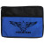 Custom Double Zipper Accessory Bag - Blue