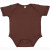 Custom Rabbit Skins Infant Baby Rib Bodysuit - Brown