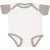 Custom Rabbit Skins Infant Baby Rib Bodysuit - White/Titanium