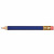 Custom Hex Golf Pencils with Erasers - Dark Blue