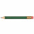 Custom Hex Golf Pencils with Erasers - Dark Green