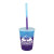 Custom Mood 12 oz. Stadium Cup/Straw/Lid Set - Blue to Purple