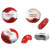 Custom Round Pencil Sharpener Eraser Combo - Transparent Red