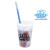 Custom Mood 17 oz. Rainbow Confetti Cup/Straw/Lid Set - Frosted to Blue