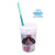 Custom Mood 17 oz. Rainbow Confetti Cup/Straw/Lid Set - Green to Blue