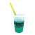 Custom Mood 17 oz. Stadium Cup/Straw/Lid Set - Frosted to Green