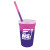 Custom Mood 17 oz. Stadium Cup/Straw/Lid Set - Pink to Purple