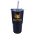 Custom Full Color 20 oz. Ares Tumbler with Stainless Straw/Flip Top Lid - Black