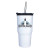 Custom Full Color 20 oz. Ares Tumbler with Stainless Straw/Flip Top Lid - White