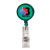 Custom FCD Round Retractable Badge Holder w/ Alligator Clip - Transparent Green