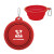 Custom Collapsible Pet Bowl With Carabiner - Red