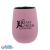 Custom Full Color Halcyon 12 oz. Stainless Steel Wine Glass - Pink