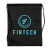 Custom Non Woven Drawstring Bag - Black