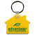 Custom House Key Fob - Yellow