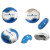 Custom Round Pencil Sharpener Eraser Combo - Transparent Blue