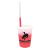 Custom Mood 12 oz. Stadium Cup/Straw/Lid Set - Frosted to Red