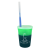 Custom Mood 12 oz. Stadium Cup/Straw/Lid Set - Green to Blue