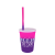Custom Mood 12 oz. Stadium Cup/Straw/Lid Set - Pink to Purple