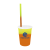 Custom Mood 12 oz. Stadium Cup/Straw/Lid Set - Yellow to Orange