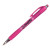 Custom Mardi Gras Grip Pen with Black Ink - Translucent Pink