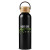 Custom 24oz Vigor Aluminum Bottle With Bamboo Lid  - Black