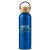 Custom 24oz Vigor Aluminum Bottle With Bamboo Lid  - Blue