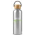 Custom 24oz Vigor Aluminum Bottle With Bamboo Lid  - Silver