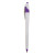 Custom Retractable Click Pen with Black Ink - White/Purple