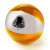 Custom Translucent 16" Two Tone Beach Ball - Orange with Silver