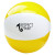 Custom 12" Two-Tone Beach Ball - White with Yellow