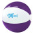 Custom 12" Two-Tone Beach Ball - White with Purple