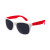 Custom White Trim Sunglasses - White with Red