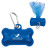 Custom Dog Bone Baggie Dispenser - Blue