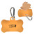 Custom Dog Bone Baggie Dispenser - Orange