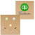 Custom Eco Inspired Smiley Face Sticky Note Pack - Kraft