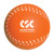 Custom Baseball Stress Reliever - Orange with white