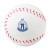 Custom Baseball Stress Reliever - White with Red