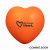 Custom Heart Stress Reliever - Orange