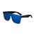 Custom Smoke Mirror Lens No Frame Sunglasses - Blue with Black