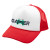 Custom Convoy Trucker Cap - White with Red