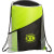 Custom Sprint Angled Drawstring Sports Pack With Pockets - Lime Green