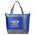 Custom Hexagon Pattern Non-Woven Cooler Tote Bag - Reflex Blue